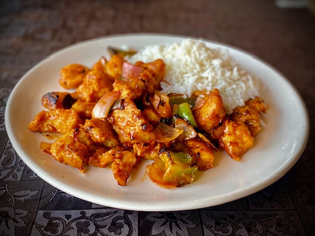 Chicken Chilli Fry with Rice